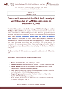 Outcome Document of the ISAIL.IN-ExtensityAI Joint Dialogue on LLM Geoeconomics on December 9, 2025