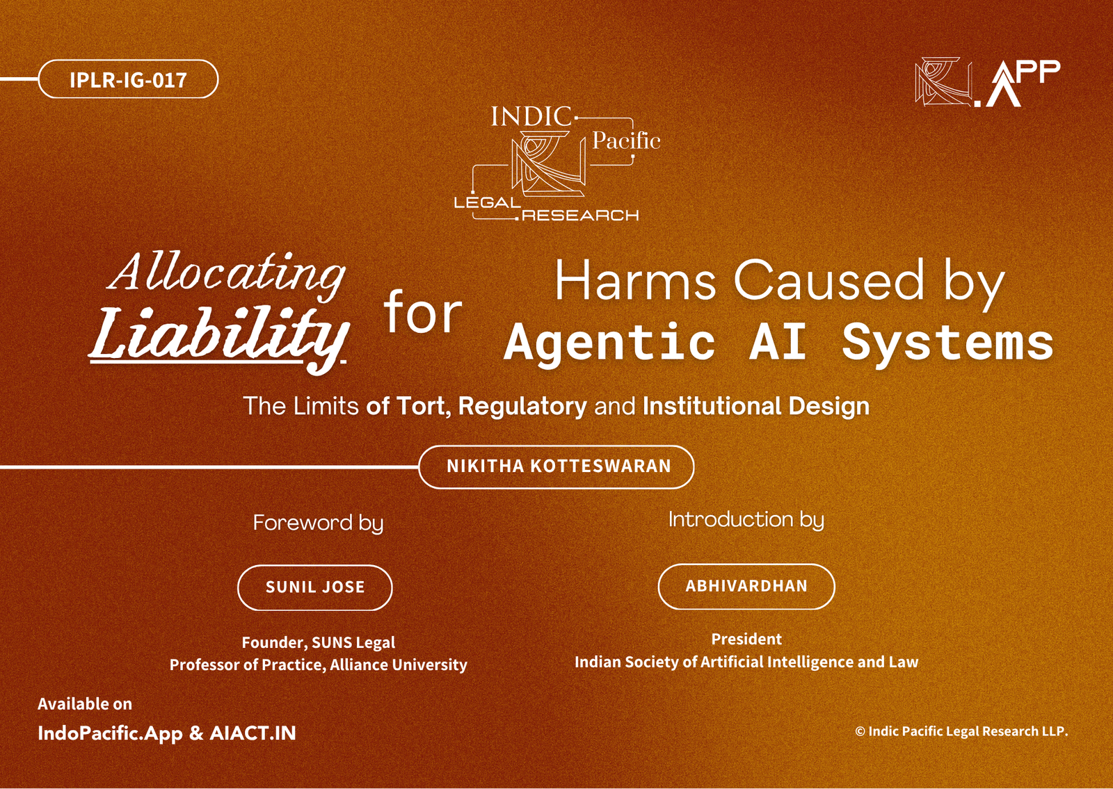 Allocating Liability for Harms Caused by Agentic AI Systems